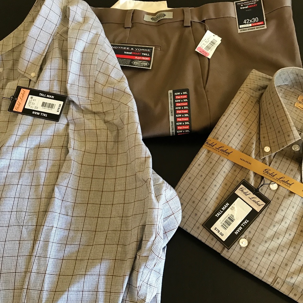 Roundtree &York pants and two Gold Label Shirts